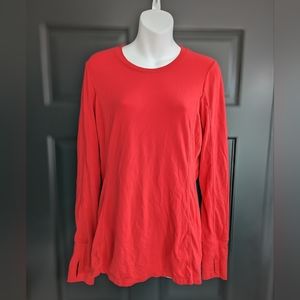 Athleta long sleeve Thumb Hole Red top Size: S